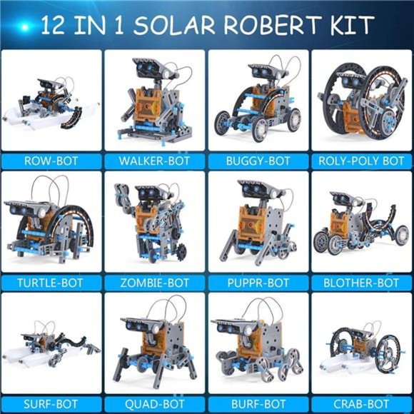 STEM Projects 12-in-1 Creation Solar Robot Kit,Science Experiments Toys Gifts - Picture 3 of 7